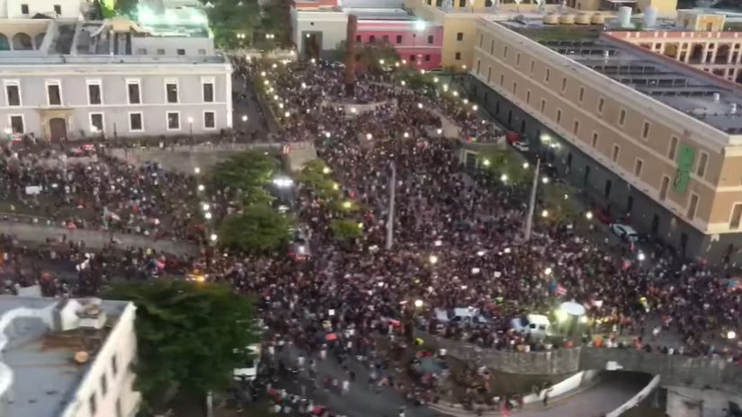 Manifestacion - San Juan - Captura de pantalla - julio 18 2019